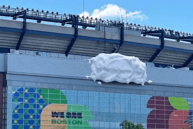 shaving cream on stadium